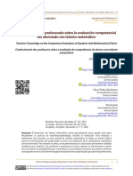 Conocimiento Del Profesorado Sobre La Evaluación Competencial Del Alumnado Con Talento Matemático