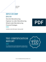 Epicor Erp: Tec Certification