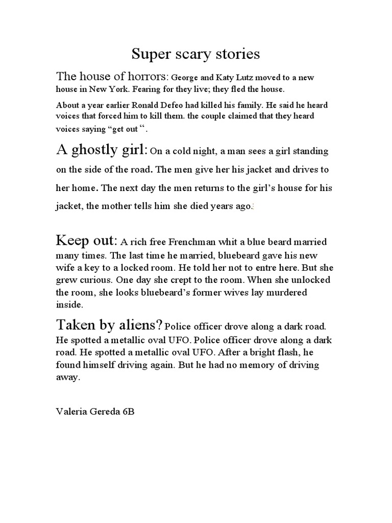 Super Scary Stories | PDF