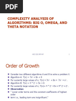 1.3 Complexity Analysis of Algorithms - Big O, Omega, and Theta Notation