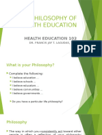 Philosophy of Health Education