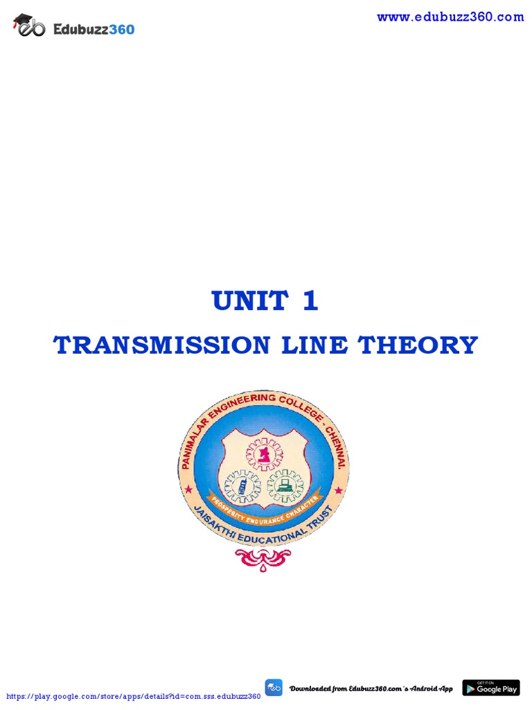 TLRF Notes: Transmission Line Theory | PDF