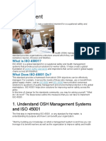 Management: 1. Understand OSH Management Systems and ISO 45001