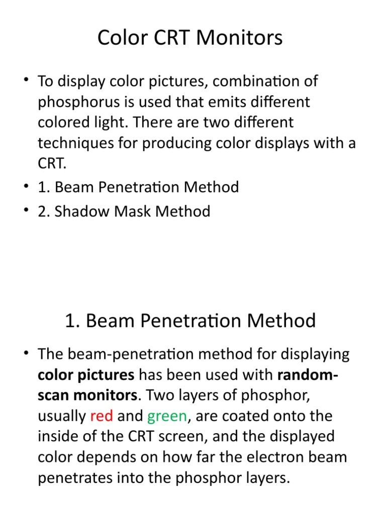 Color CRT and Flat-Panel Display Technologies | PDF | Liquid Crystal ...