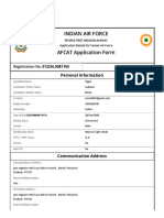 Indian Air Force AFCAT Application Form: Personal Information