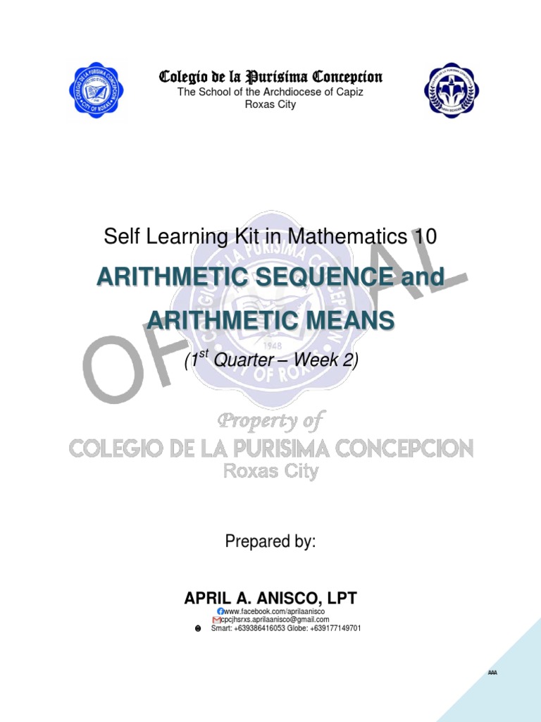 Understanding Arithmetic Sequences | PDF | Mean | Arithmetic