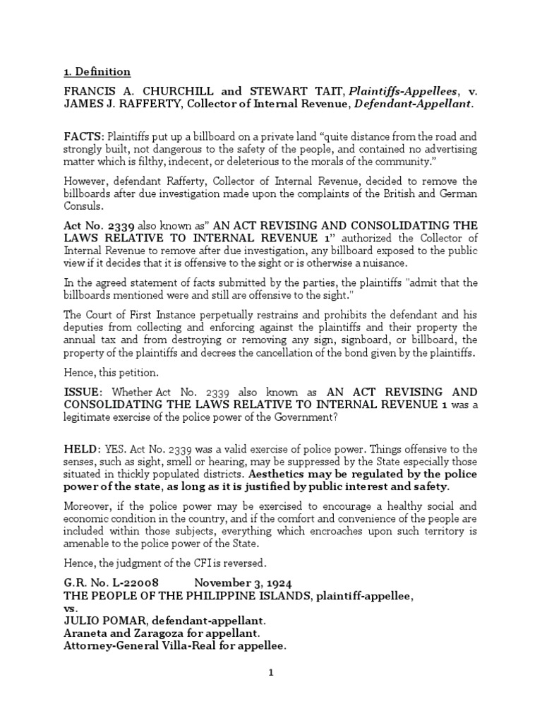 Police Power Cases PDF Substantive Due Process Police Power (United States Constitutional Law)