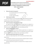 EC8002 Multimedia Compression and Communication Notes 2