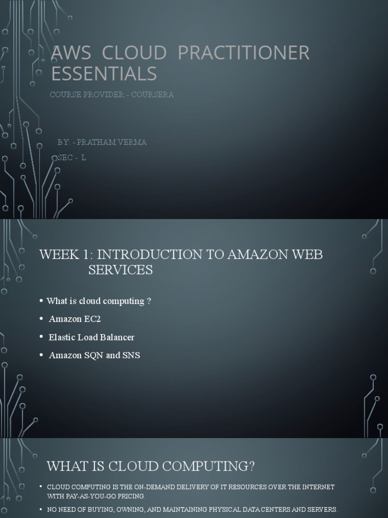 Aws Cloud Practitioner Essentials | PDF | Cloud Computing | Denial Of ...