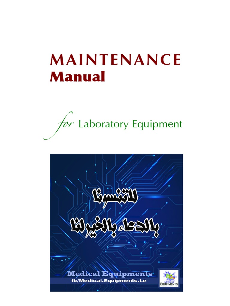 Maintenance Manual For Laboratory Equipment Download Free PDF Elisa