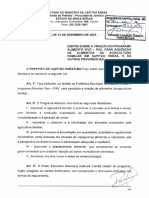 Lei Municipal 987 - 28.12.2021 - Dispõe Sobre a Criação Do Programa Alimento Vivo - Pav, Para Aquisição de Alimentes Da Agricultura Familiar Em Capitão Enéas, e Dá Outras Providências