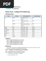 Packet Tracer - Configure Ipv6 Addressing