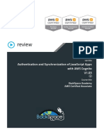 Review: Authentication and Synchronization of Javascript Apps With Aws Cognito V1.03