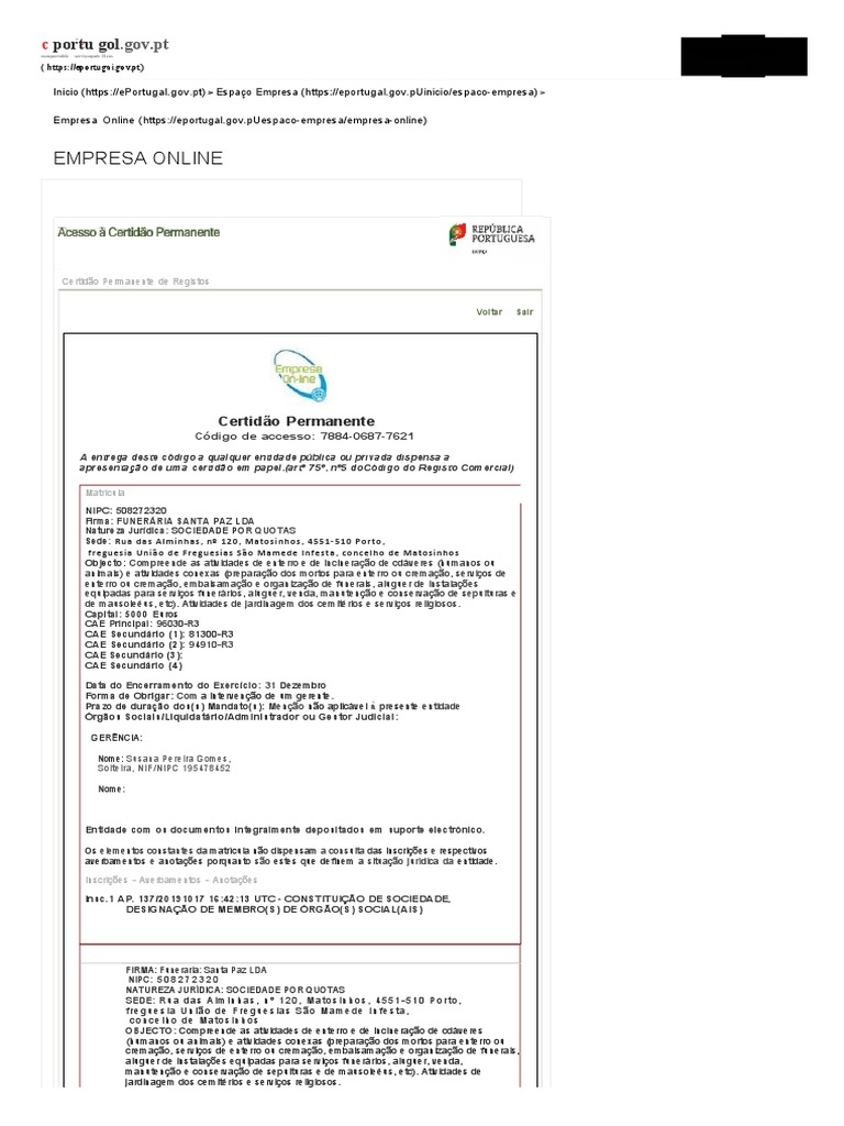 Como Tirar Certidao Permanente Empresa