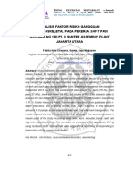 Analisis Faktor Risiko Gangguan Muskuloskeletal Pada Pekerja Shift Pagi Jakarta Utara