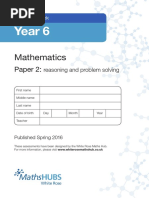 Year 6 - Reasoning and Problem Solving Spring