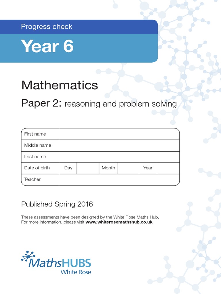 Year 6 Maths Reasoning Assessment | PDF | Mathematics