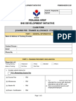 Penjana HRDF B40 Development Initiative: Claim Form (Course Fee / Trainee Allowance / Starter Kit)
