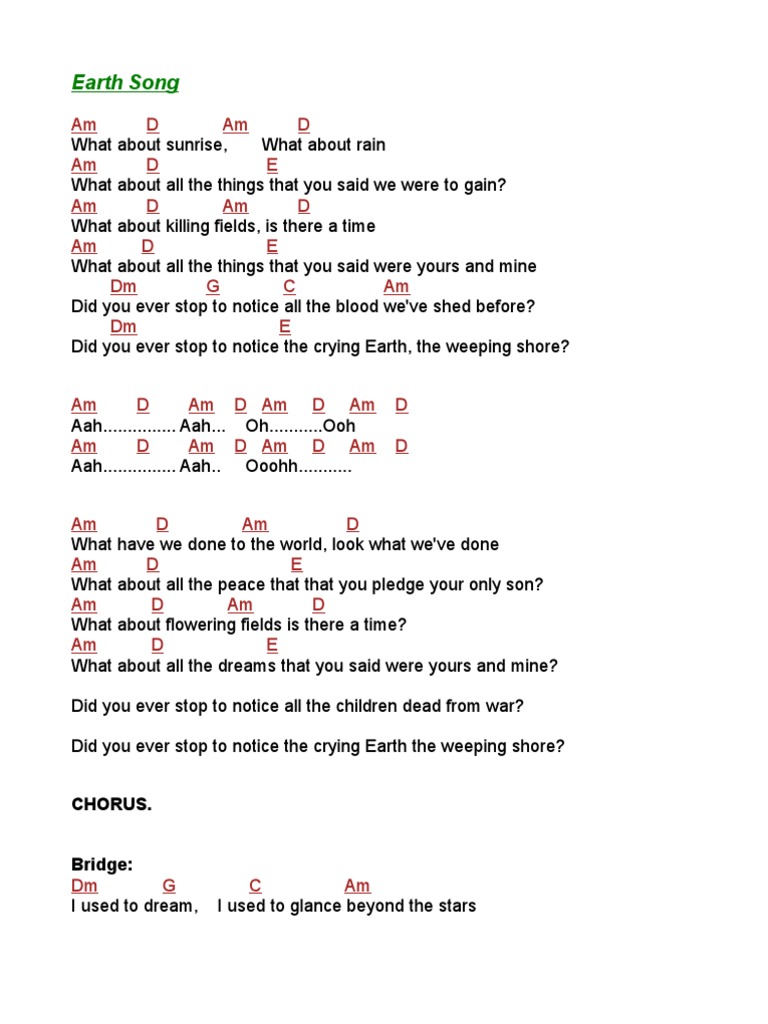 Earth Song | PDF