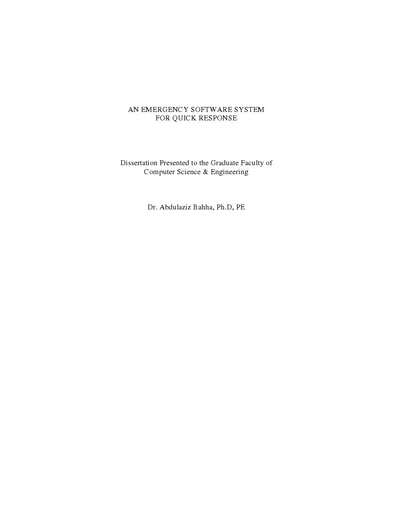 Emergency Software System for Quick Response | PDF