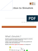 Introduction To Simulink: By: Dr. Javed Dhillon