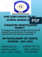Shri Guru Nanai HR - Sec. School Damoh (M.P) Chemistry Investigatory Project