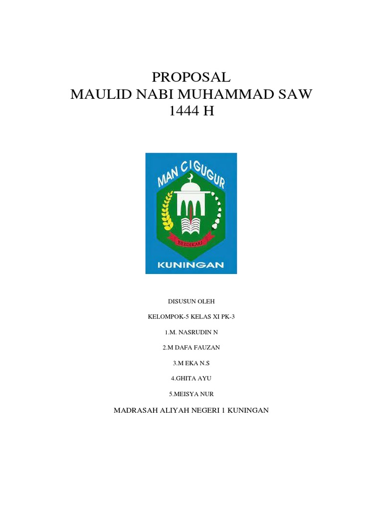Contoh Proposal Maulid Nabi | PDF