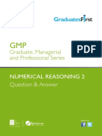 Graduate, Managerial and Professional Series: Numerical Reasoning 2 Question & Answer