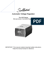 Sollatek AVR Range - User Manual