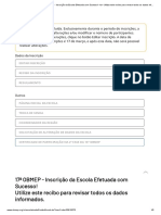 OBMEP - 17ª OBMEP - Inscrição da Escola Efetuada com Sucesso! _br_ Utilize este recibo para revisar todos os dados informados_