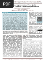 Analysis and Implementation of Power Quality Enhancement Techniques Using Custom Power Devices