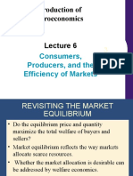 Lecture 6 - Consumers, Producers, and The Efficiency of Markets