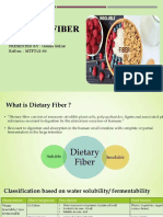 Dietary Fiber: PRESENTED BY: Gousia Gulzar Roll No.: MTFT-21-04