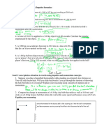 Calculate momentum & impulse using formulas