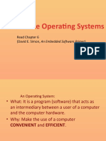 Real-Time Operating Systems: Read Chapter 6 (David E. Simon, An Embedded Software Primer)