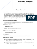 Guía Laboratorio Equipos - Biomédicos - I Equipos de Primer Nivel