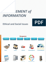 Management of Information: Ethical and Social Issues