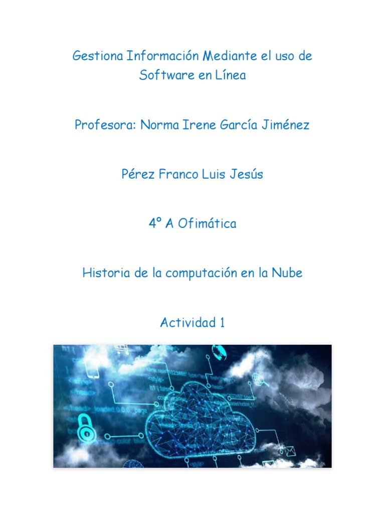Historia de La Computación en La Nube | PDF | Computación en la nube ...