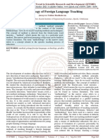 Methodology of Foreign Language Teaching