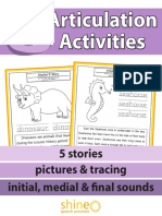 Articulation Articulation Activities Activities: Pictures & Tracing 5 Stories Initial, Medial & Final Sounds