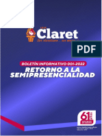 Retorno A La Semipresencialidad Claret 2022