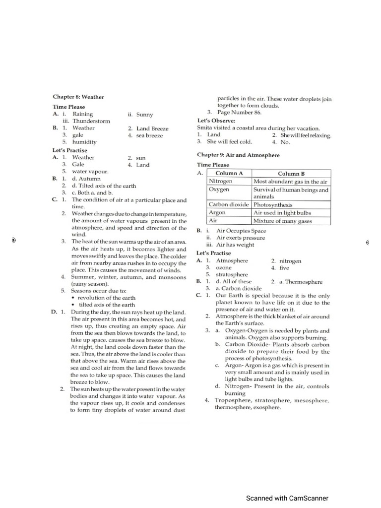 Ch.8 Weather Answer Key PDF