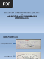 Maintenance and Other Operating Expenses (Mooe) : Documentary Requirements For The Liquidation OF