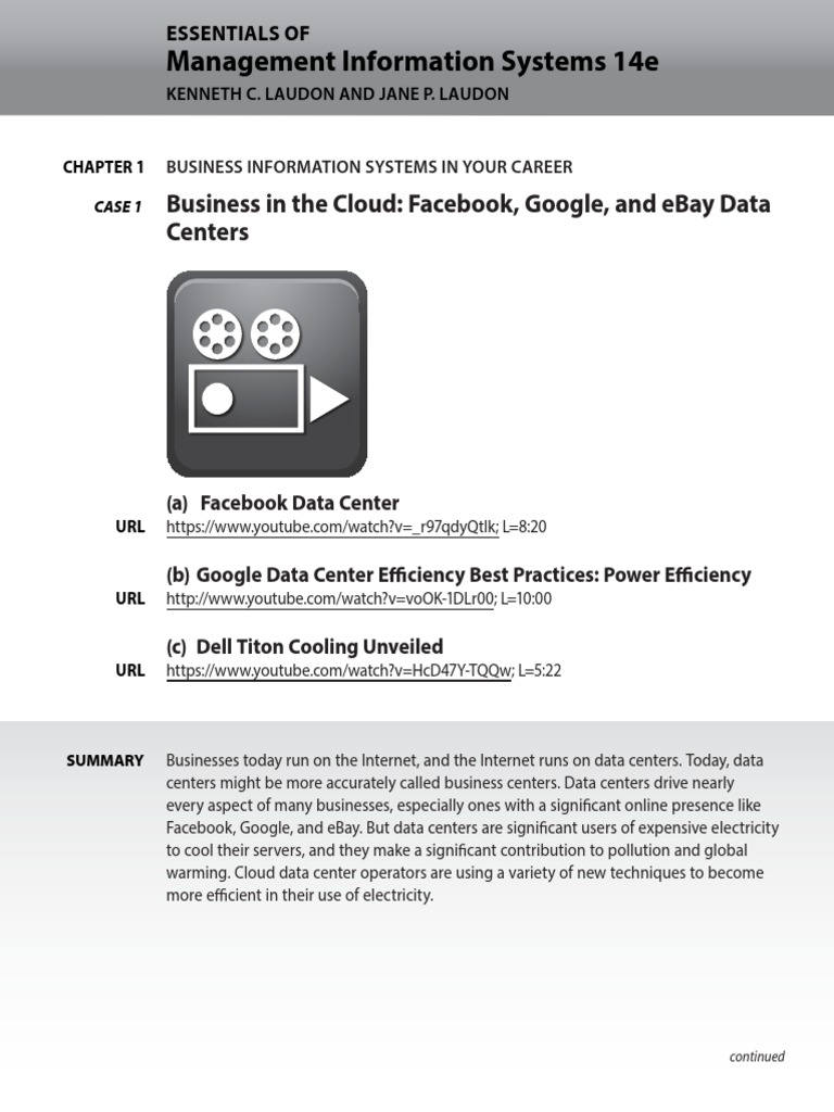 Management Information Systems 14E Business in The Cloud Facebook