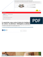 La Oposición Carga Contra La Junta de Andalucía Por Las - Prisas - en Autorizar - Chiringuitos Académicos