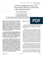 Assessment of Water Handling Practices and Prevalence of Water Borne Diseases, in East Nile Locality, Khartoum State