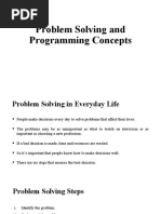 Problem Solving and Programming Concepts