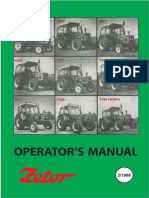 ZETOR 7245 Operator Manual