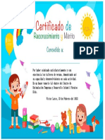 Certificado Paraíso Kids