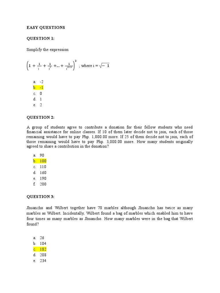 Math Problem Set for Students | PDF | Area | Triangle